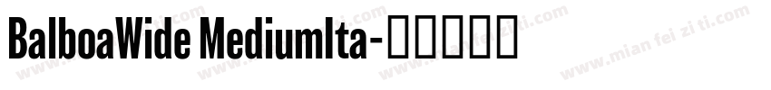 BalboaWide MediumIta字体转换
